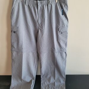 Reel Legends Men's Light Gray Cargo Pants/Shorts Size XXL   NWTS